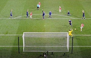 Andrey Arshavin (Arsenal) shoots from an offside position. Arsenal 1:0 Stoke City
