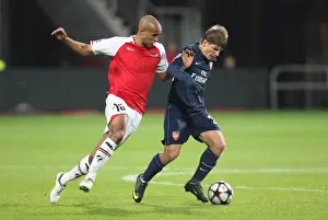 Andrey Arshavin (Arsenal) Simon Poulsen (AZ Alkmaar)