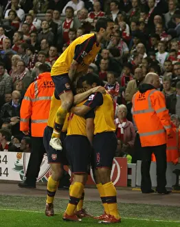 Liverpool V Arsenal 2008-9 Prints: Andrey Arshavin celebrates scoring the 4th Arsenal goal