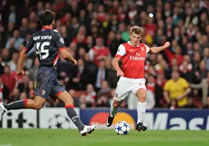Arsenal V SC Braga 2010-11 Prints: Andrey Arshavin shoots past Braga goalkeeper Felipe to score the 2nd Arsenal goal
