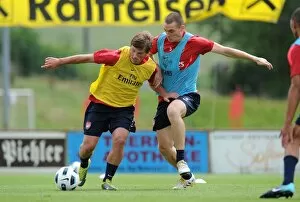 Andrey Arshavin and Thomas Vermaelen (Arsenal). Arsenal Training Camp, Bad Waltersdorf