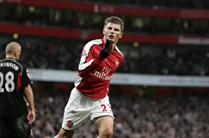 Arsenal V Stoke City 2009-10 Prints: Andrey Arshavin's Thrilling Goal: Arsenal Takes the Lead 1-0 Against Stoke City