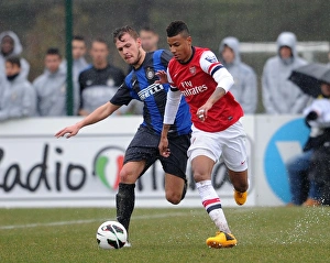 Inter Milan U19 V Arsenal U19 NextGen Series 2012-13 Prints: Angha vs. Spendlhofer: Clash of the NextGen Series U19 Stars - Inter Milan vs. Arsenal