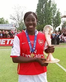 Arsenal Ladies v Umea IK 2006-07 Collection: Anita Asante (Arsenal) with the European Trophy