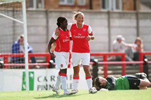 Arsenal Ladies V Fulham 2006-07 Prints: Anita Asante celebrates scoring for Arsenal with Lianne Sanderson