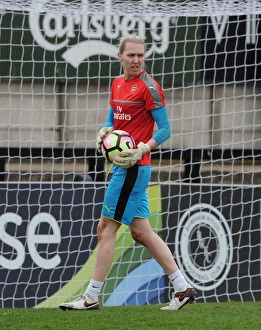 Arsenal Ladies V Tottenham Hotspur Ladies FA Cup 2017 Prints: Anna Moorhouse's Unwavering Focus: Arsenal Ladies Prepare for FA Cup Showdown vs