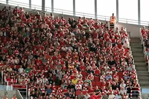 Arsenal v Portsmouth 2009-10 Collection: Arenal fans with their scarves