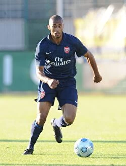 Images Dated 27th July 2009: Armand Traore in Action: Arsenal Crushes Szombathelyi 5-0 in Pre-Season Friendly, 2009
