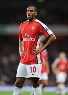 Traore Armand Collection: Armand Traore in Action: Arsenal's 2-0 Win over West Bromich Albion in Carling Cup