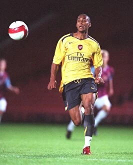 Images Dated 15th August 2007: Armand Traore in Action: Arsenal's Win Against West Ham United Reserves