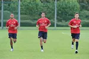 Images Dated 7th July 2010: Armand Traore, Maraoune Chamakh and Mark Randall(Arsenal). Arsenal Training Ground