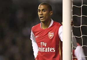 Traore Armand Collection: Armand Traore's Disappointing Night: Arsenal's 5-1 Defeat to Tottenham in Carling Cup Semi-Final