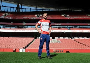 Arsenal Photocall 2014/15 Collection: Arsenal 1st Team Photocall at Emirates Stadium: Reece Watson, The Groundsman