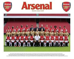Arsenal 1st Team Squad 2007 / 8 - - Back row (left to right): Theo Walcott