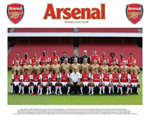 Arsenal 1st Team Squad 2007 / 8 - Back row (left to right): Theo Walcott