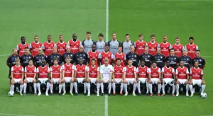 Previous Season Players Prints: Arsenal 1st Team Squad 2010-11: Photocall and Members Day at Emirates Stadium