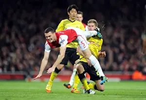 Arsenal V Borussia Dortmund 2011-12 Prints: Arsenal 2:0 Borussia Dortmund - Thomas Vermaelen vs