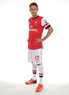 Arsenal 2013-14 Squad: Nacho Monreal at the Team Photocall
