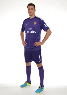 Arsenal 2013-14 Squad: Wojciech Szczesny at the Team Photocall