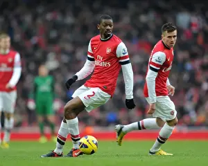 Arsenal V Aston Villa - 2012-13 Prints: Arsenal: Abou Diaby and Carl Jenkinson in Action against Aston Villa (2012-13)