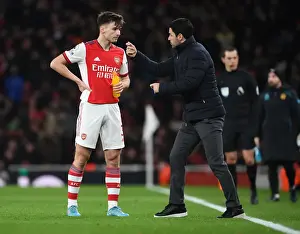 Arsenal: Arteta and Tierney Plotting Strategies on the Touchline (Arsenal vs. Wolverhampton Wanderers, 2021-22)