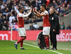 Tottenham Hotspur v Arsenal 2018-19 Collection: Arsenal: Aubameyang Replaces Lacazette Against Tottenhotspur in Premier League Clash
