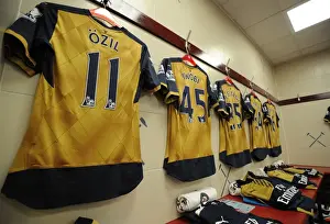 West Ham United V Arsenal 2015-16 Prints: Arsenal Away Changing Room: Gearing Up for West Ham United Showdown (2015-16 Premier League)