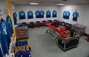 Images Dated 14th January 2018: Arsenal Away Gear Ready: Behind the Scenes of Arsenal's Locker Room at Vitality Stadium before AFC