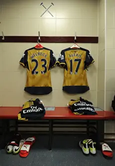 West Ham United V Arsenal 2015-16 Prints: Arsenal Away Kit Prepared: West Ham United vs Arsenal, Premier League 2015-16