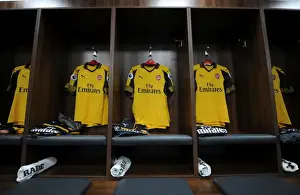 Arsenal Away Locker Room at Leicester City's The King Power Stadium (2016-17): A Glimpse into the Gunners Pre-Match Preparation