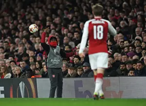 Arsenal V AC Milan 2017-18 Prints: Arsenal Ballboy: Focus Amidst the Europa League Drama (Arsenal v AC Milan, 2018)