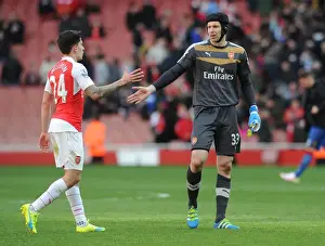 Arsenal V Crystal Palace 2015-16 Prints: Arsenal: Bellerin and Cech's Victory Celebration vs Crystal Palace (2015-16)