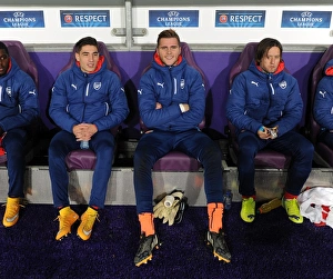 Anderlecht V Arsenal 2014-15 Prints: Arsenal Bench: Hector Bellerin