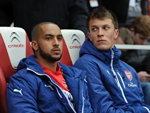 Arsenal Bench: Theo Walcott and Matt Macey (2014-15) - Ready Reserves vs Liverpool