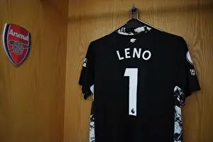 Empty Arsenal: Bernd Leno's Hanging Shirt in Quiet Emirates Stadium - Arsenal vs Manchester City (2021)