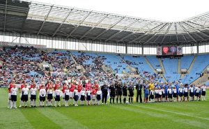 Arsenal Ladies V Bristol Academy FA Cup Final 2011 Prints: Arsenal and Bristol line up before the match. Arsenal Ladies 2: 0 Bristol Academy