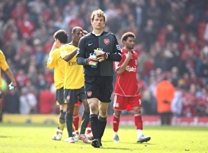Lehmann Jens Collection: Arsenal captain Jens Lehmann after the match