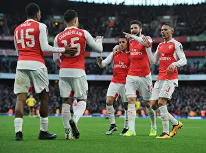 Arsenal Celebrate Alexis Sanchez's FA Cup Goal Against Burnley