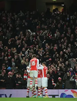 Arsenal V Southampton 2014-15 Prints: Arsenal Celebrate Alexis Sanchez's Goal Against Southampton (2014-15)