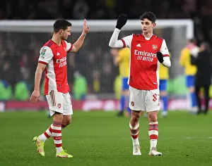 Arsenal V Sunderland - Carabao Cup 2021-22 Prints: Arsenal Celebrate Carabao Cup Quarterfinal Victory over Sunderland