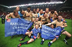 Arsenal Celebrate Championship Glory: Manchester United 0-1 Arsenal, FA Barclaycard Premiership, Old Trafford, 2002