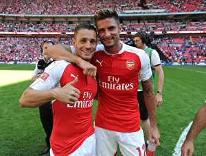 Arsenal Celebrate Community Shield Victory: Debuchy and Giroud Rejoice