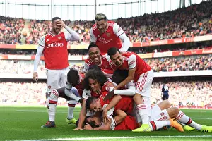 Arsenal V AFC Bournemouth 2019-20 Prints: Arsenal Celebrate: David Luiz Scores Against AFC Bournemouth in Premier League (2019-20)