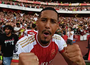 Arsenal Celebrate: Declan Rice's Double Strike Against Manchester United (2023-24)