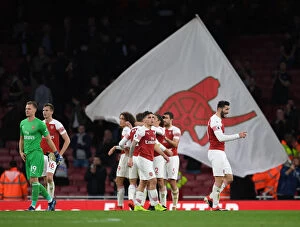 Images Dated 2nd December 2018: Arsenal Celebrate Derby Victory Over Tottenham in Premier League
