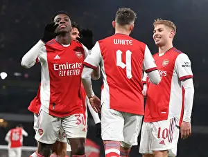 Arsenal Celebrate Eddie Nketiah's Goal vs Sunderland in Carabao Cup Quarterfinal