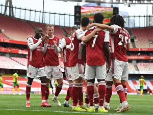 Arsenal V West Bromwich Albion 2020-21 Prints: Arsenal Celebrate Emile Smith Rowe's Goal Against West Bromwich Albion (2020-21)
