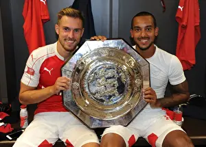 Arsenal Celebrate FA Community Shield Victory over Chelsea (2015): Theo Walcott and Aaron Ramsey's Triumphant Moment