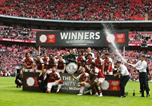 Arsenal Celebrate FA Community Shield Victory over Chelsea (2017-18)