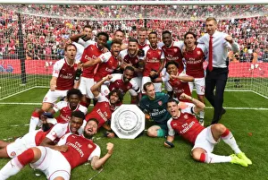 Arsenal Celebrate FA Community Shield Win over Chelsea (2017-18)